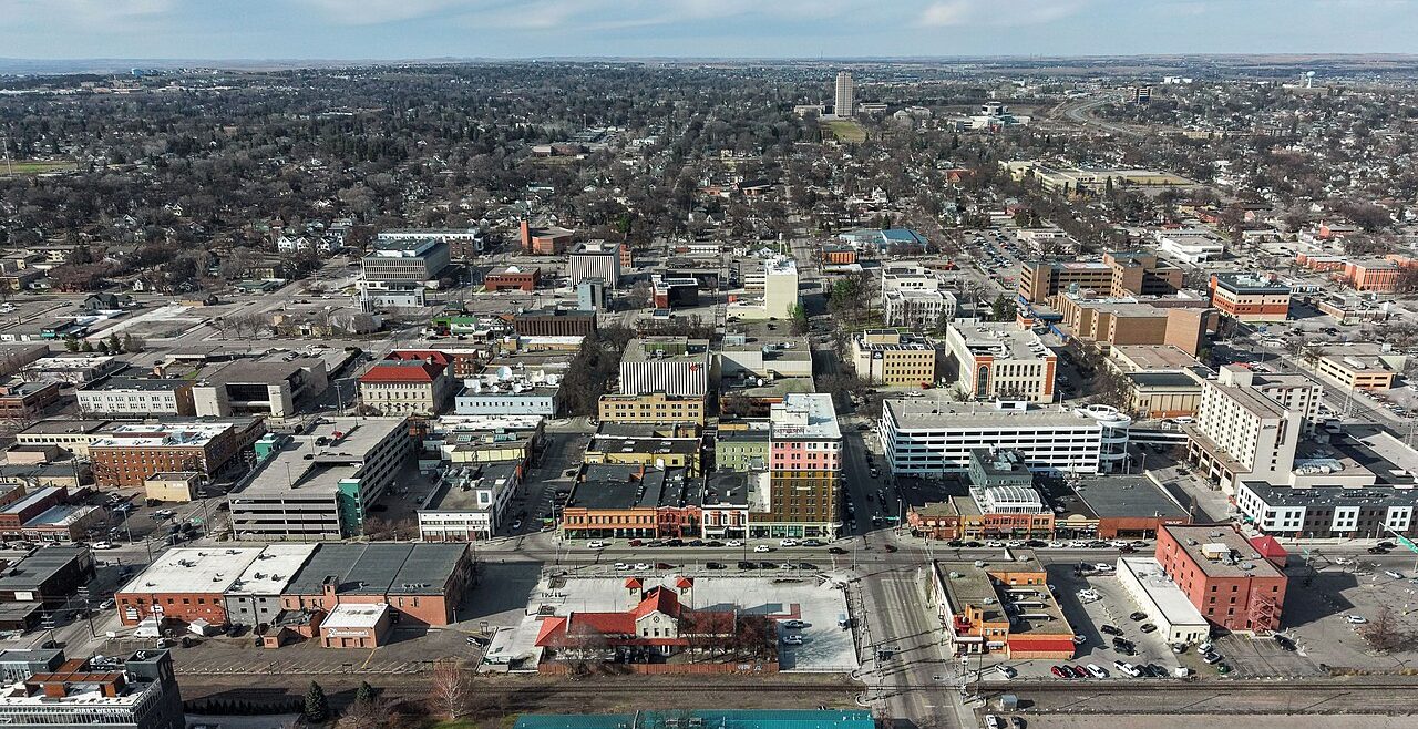 Bismarck, North Dakota aerial view
