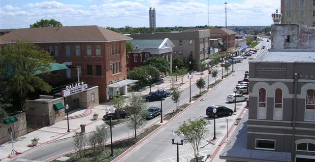 Main Street in downtown Bryan, Texas