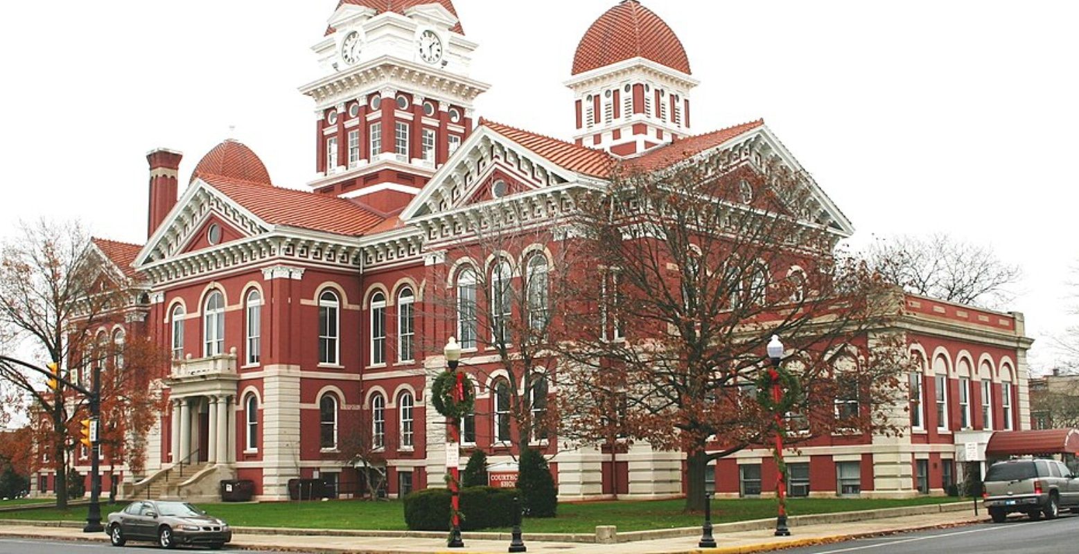 Old Lake County Courthouse, Crown Point Indiana. Located in the Courthouse Square Historic District