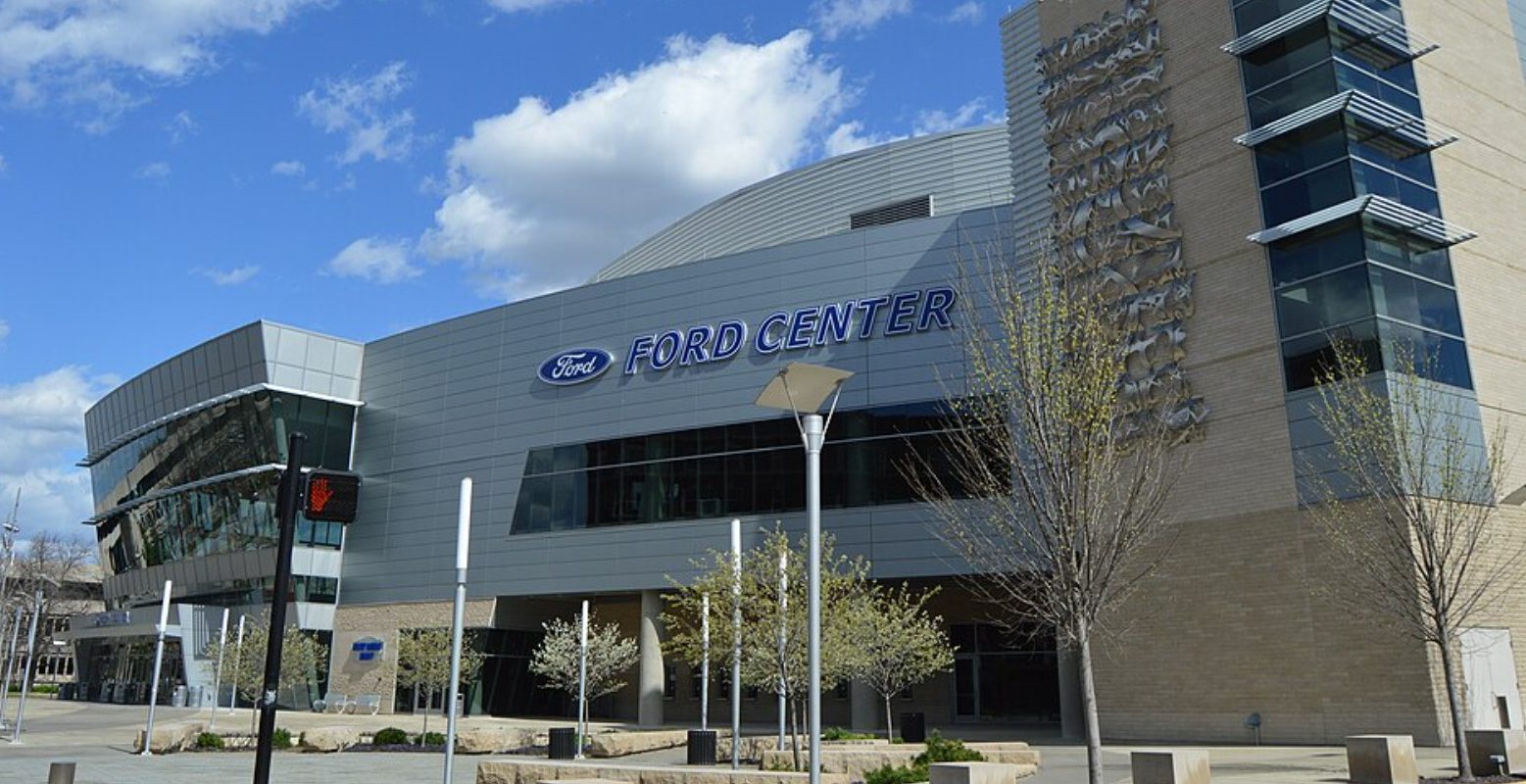 Ford Center from Main Street