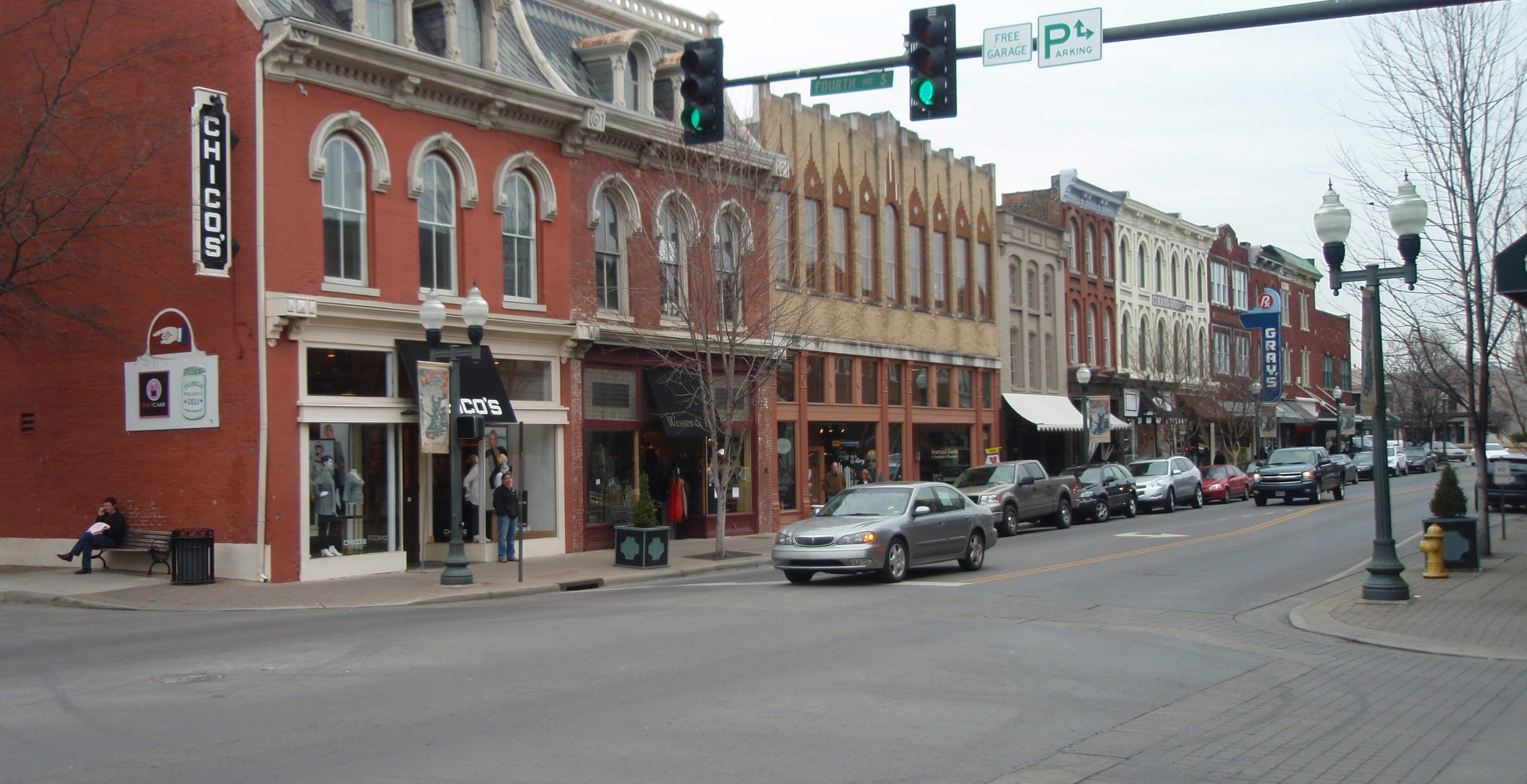 4th Ave and Main Street, historic Franklin, Tennessee