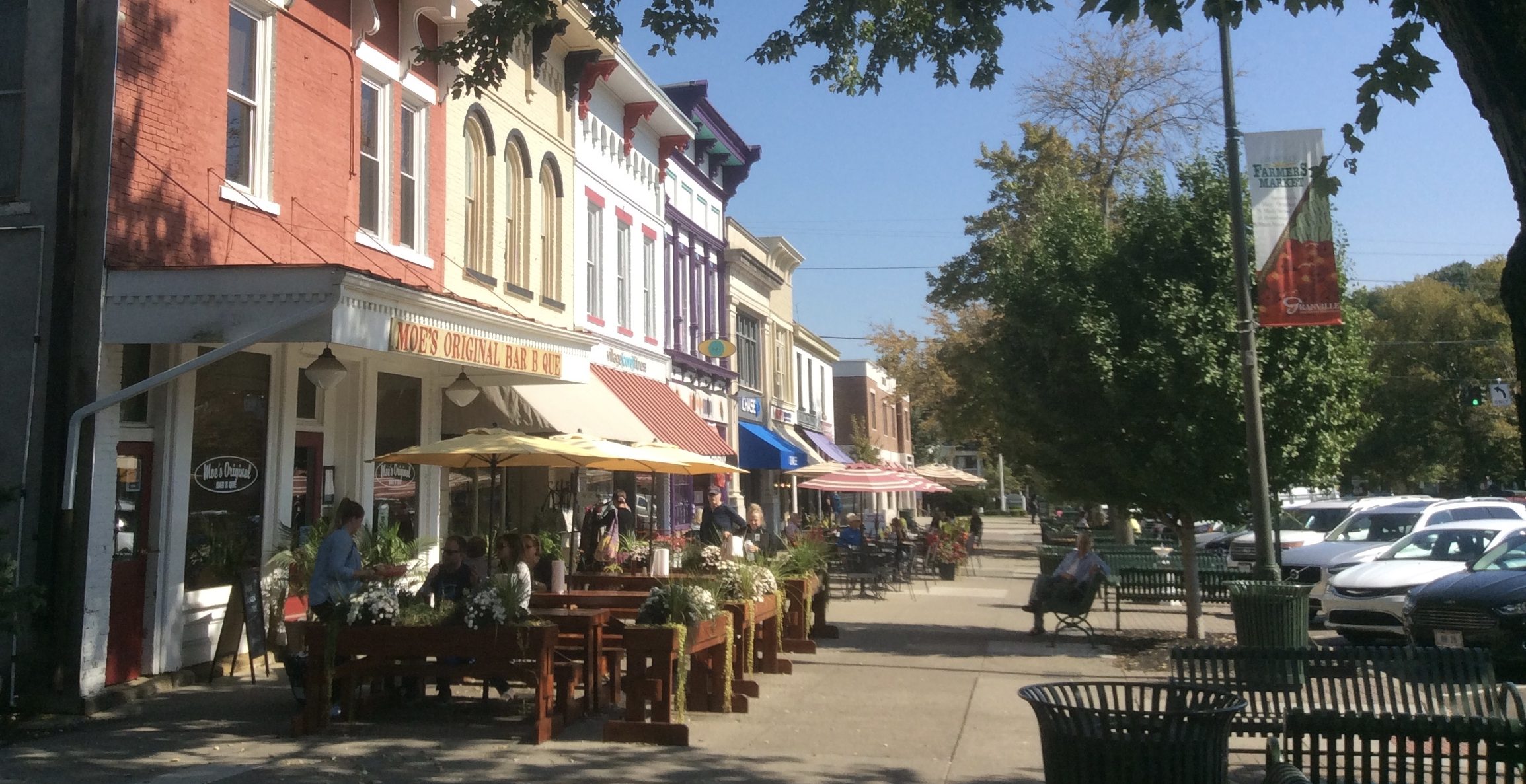 Shops on Broadway in Granville, Ohio