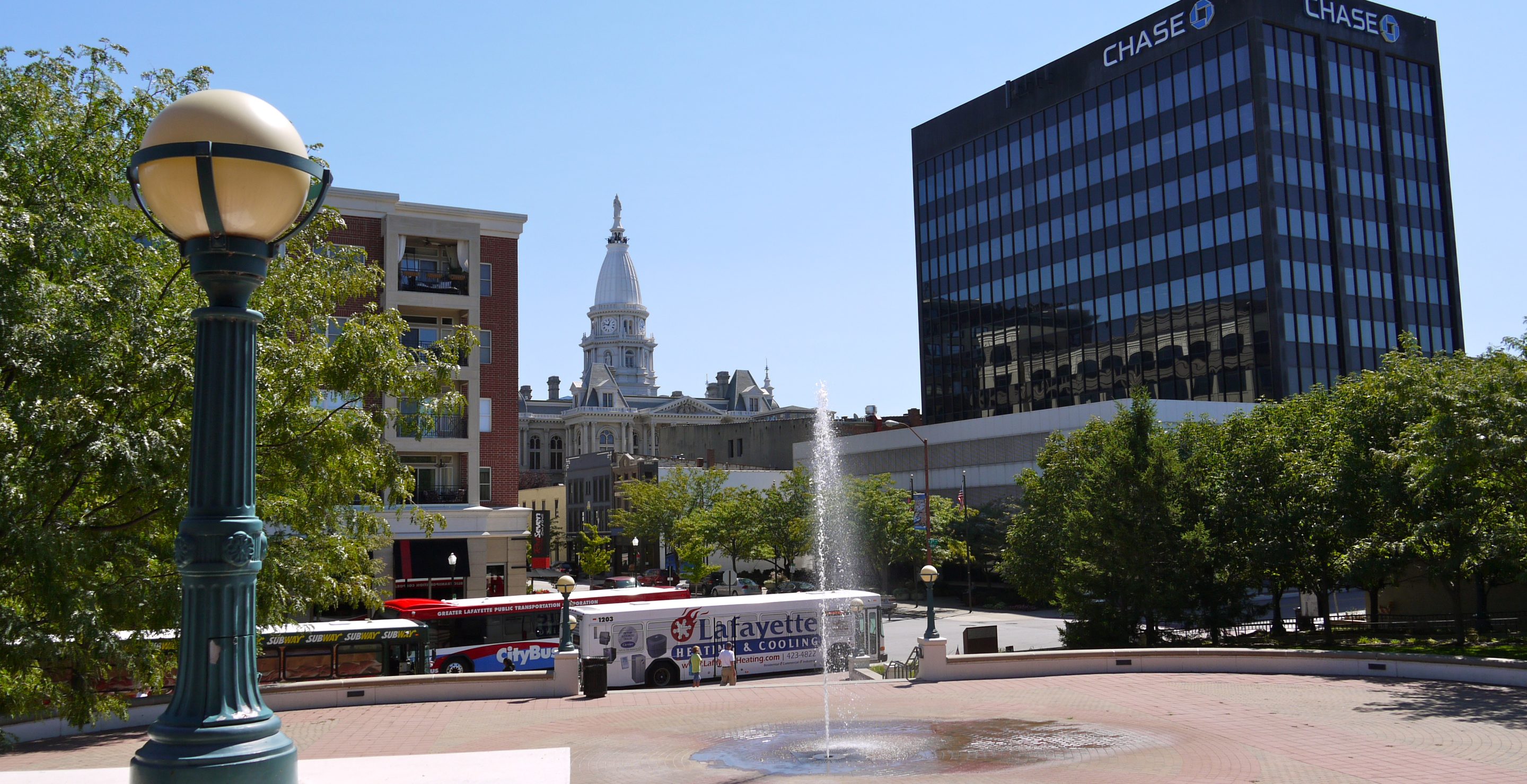 Riehle Plaza, downtown Lafayette