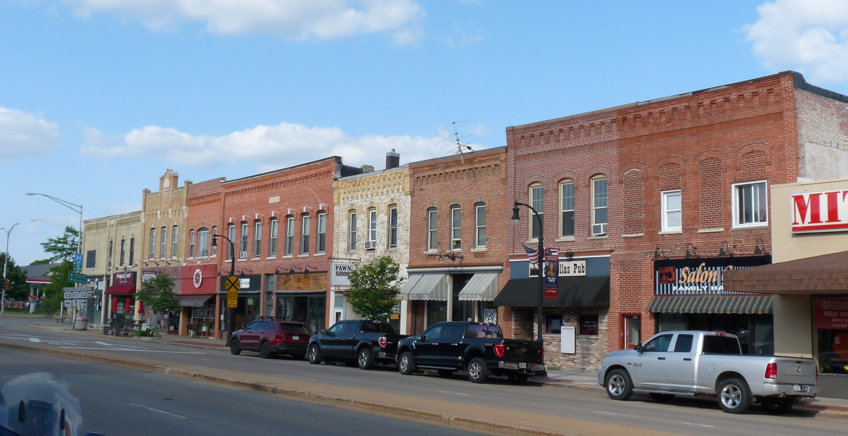 E 100 block Central Avenue Historic District Marshfield Wisconsin