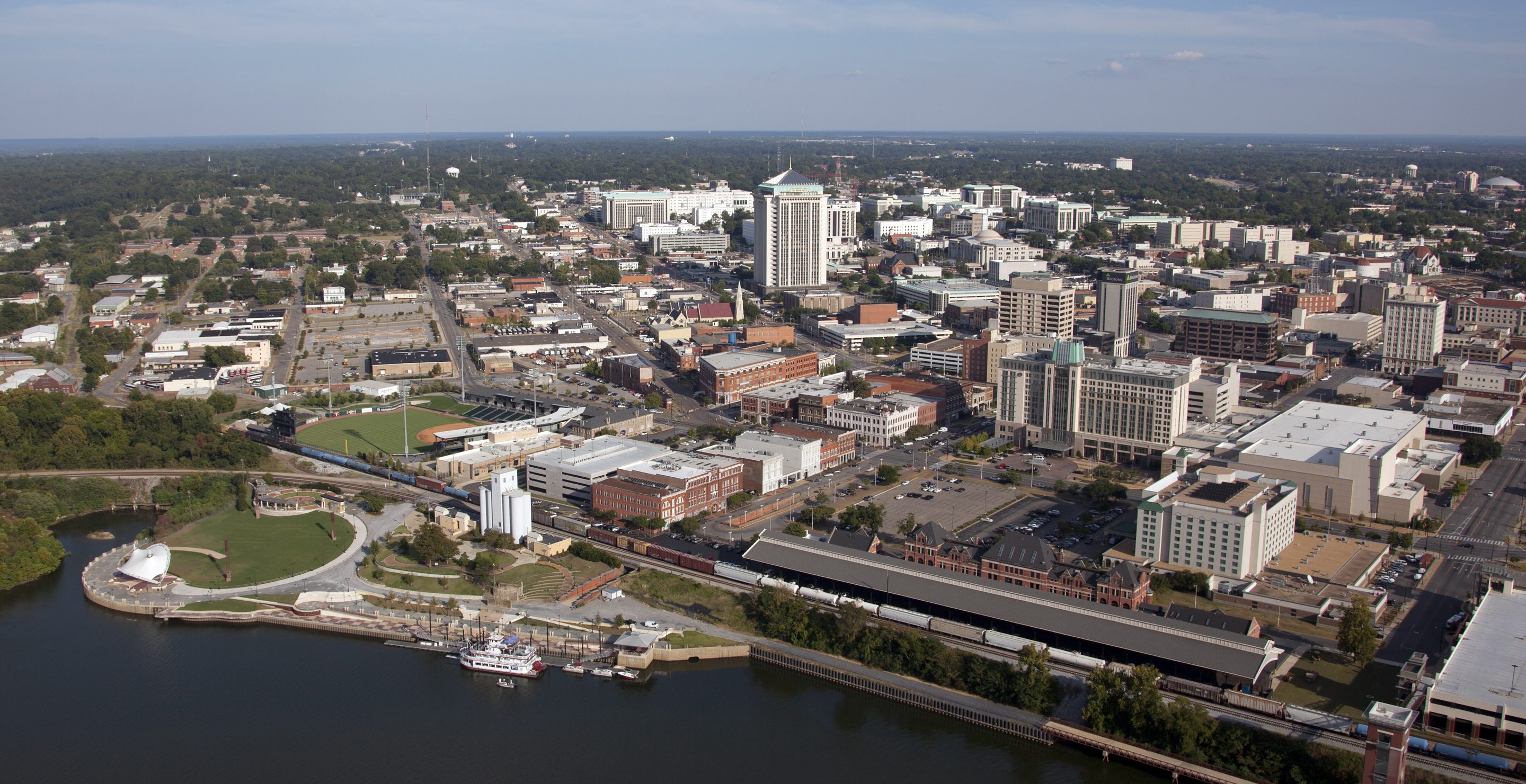 Aerial view of Montgomery, Alabama