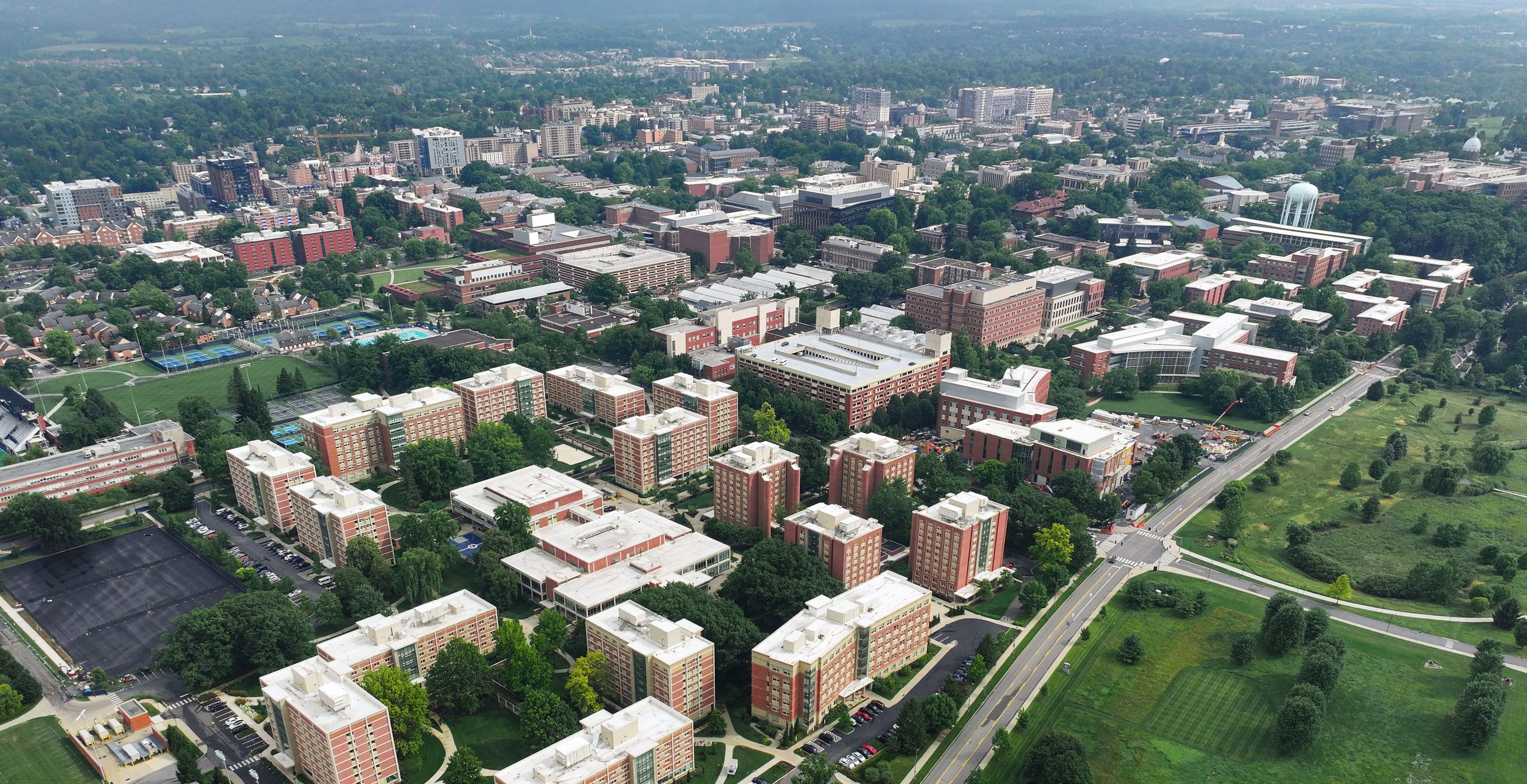 State College, Pennsylvania aerial view