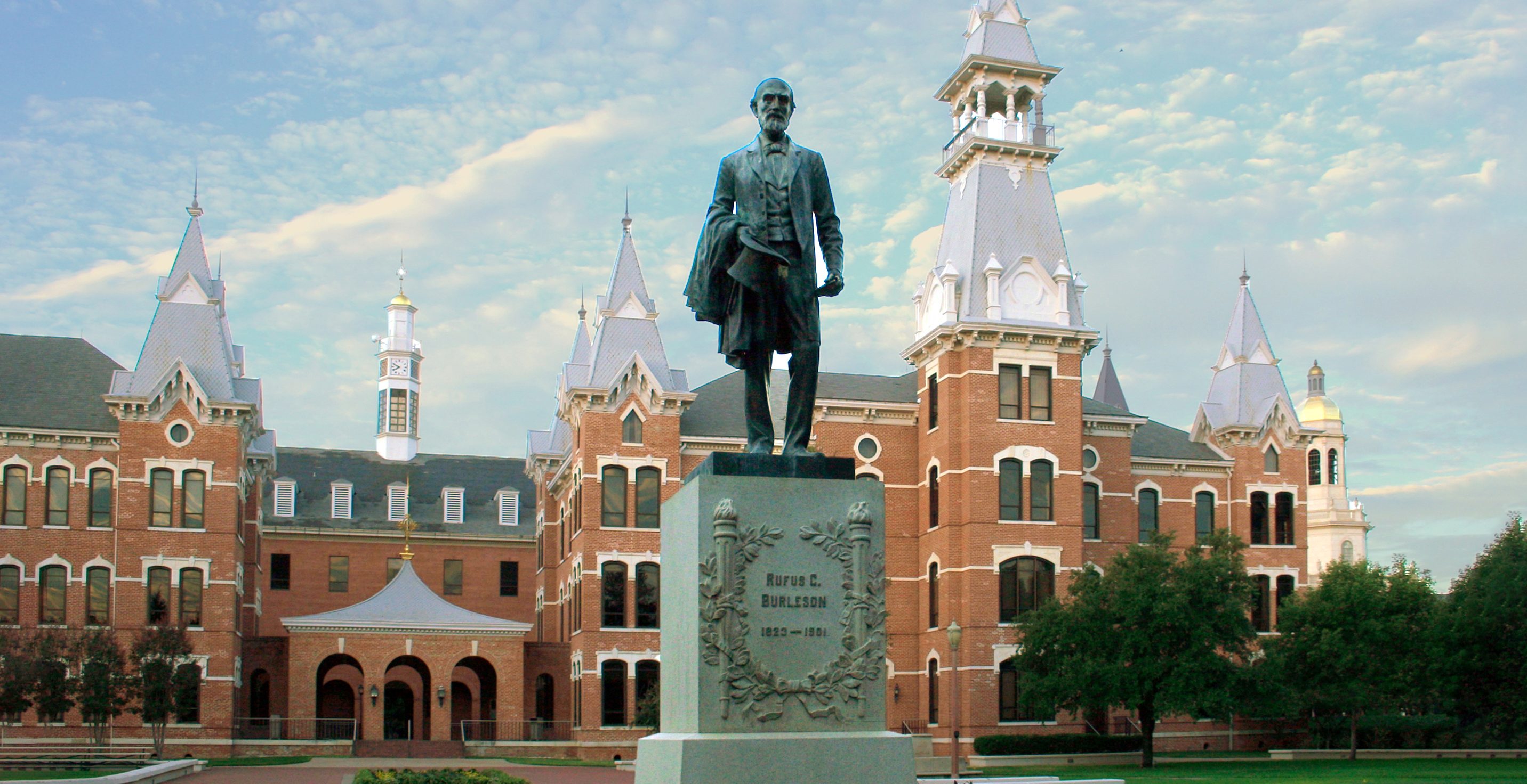 Rufus C. Burleson statue at Baylor University
