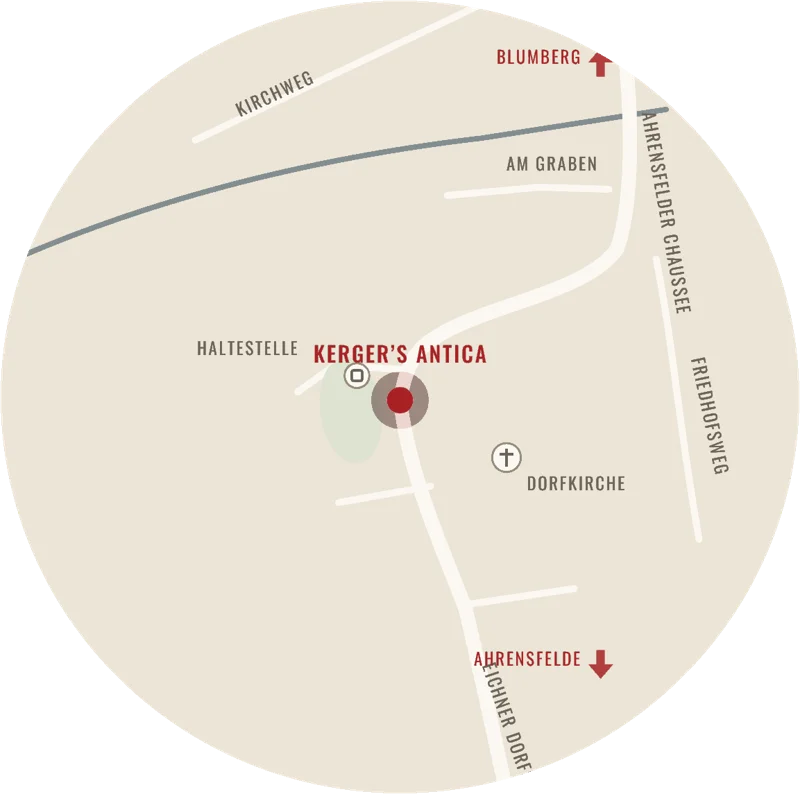 Lageplan von Kergers Antica in Ahrensfelde-Eiche