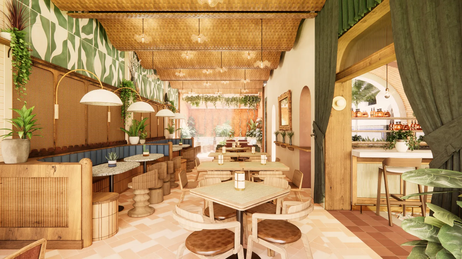 Render of Bambuda Casco Viejo: restaurant