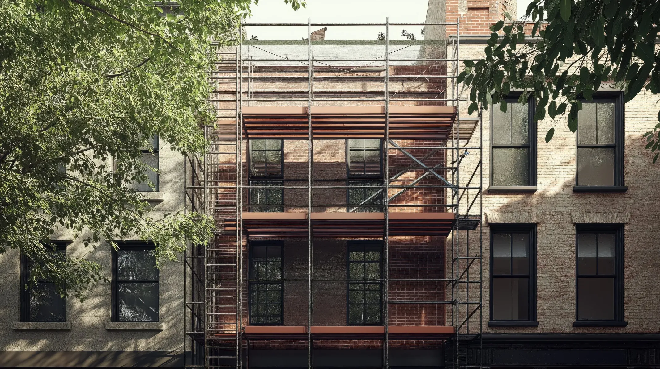 Brooklyn townhouse under gut renovation