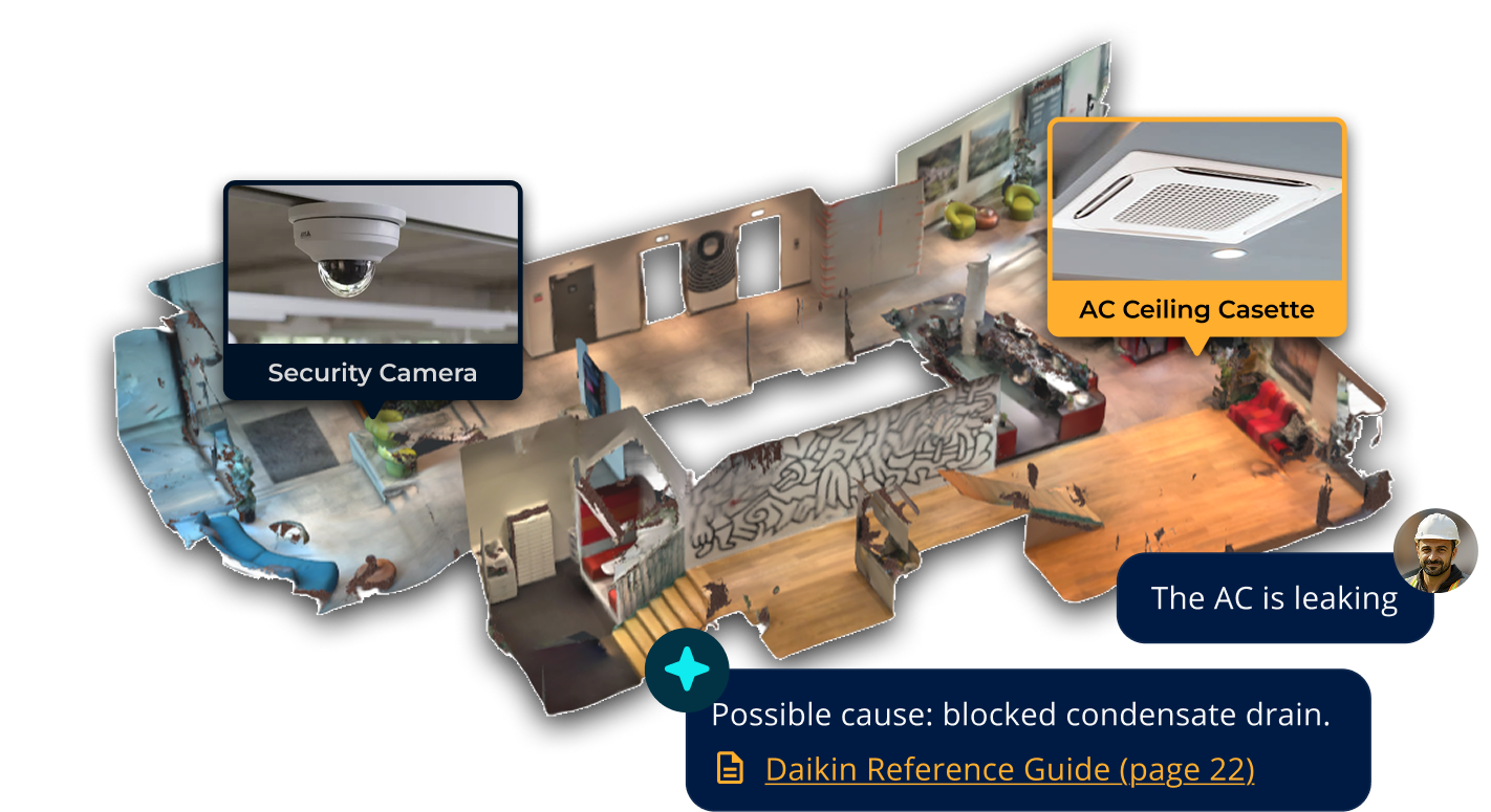 Work order shown on the exact asset and location in WellTend
