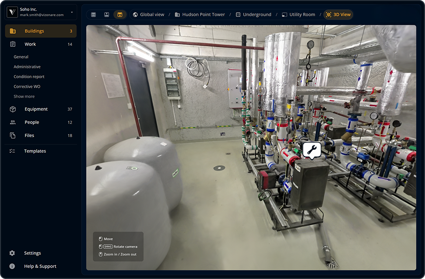 3D walkthrough scan of a building interior