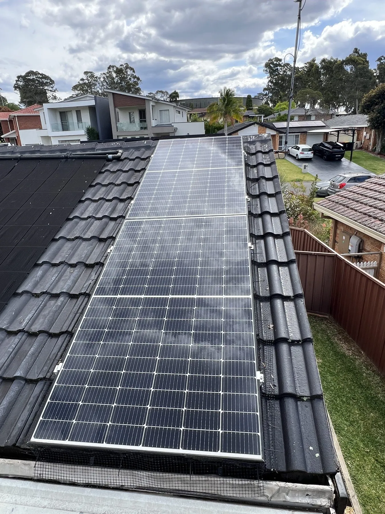 The same solar array after cleaning