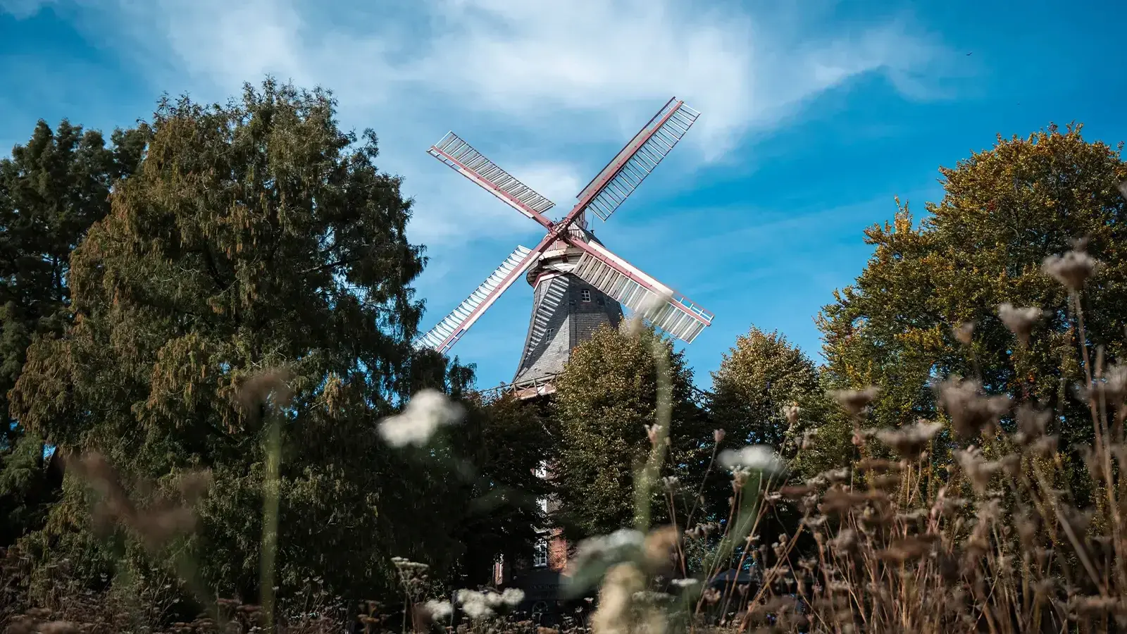 Historische Windmühle der Beck’s Mühle in den Bremer Wallanlagen