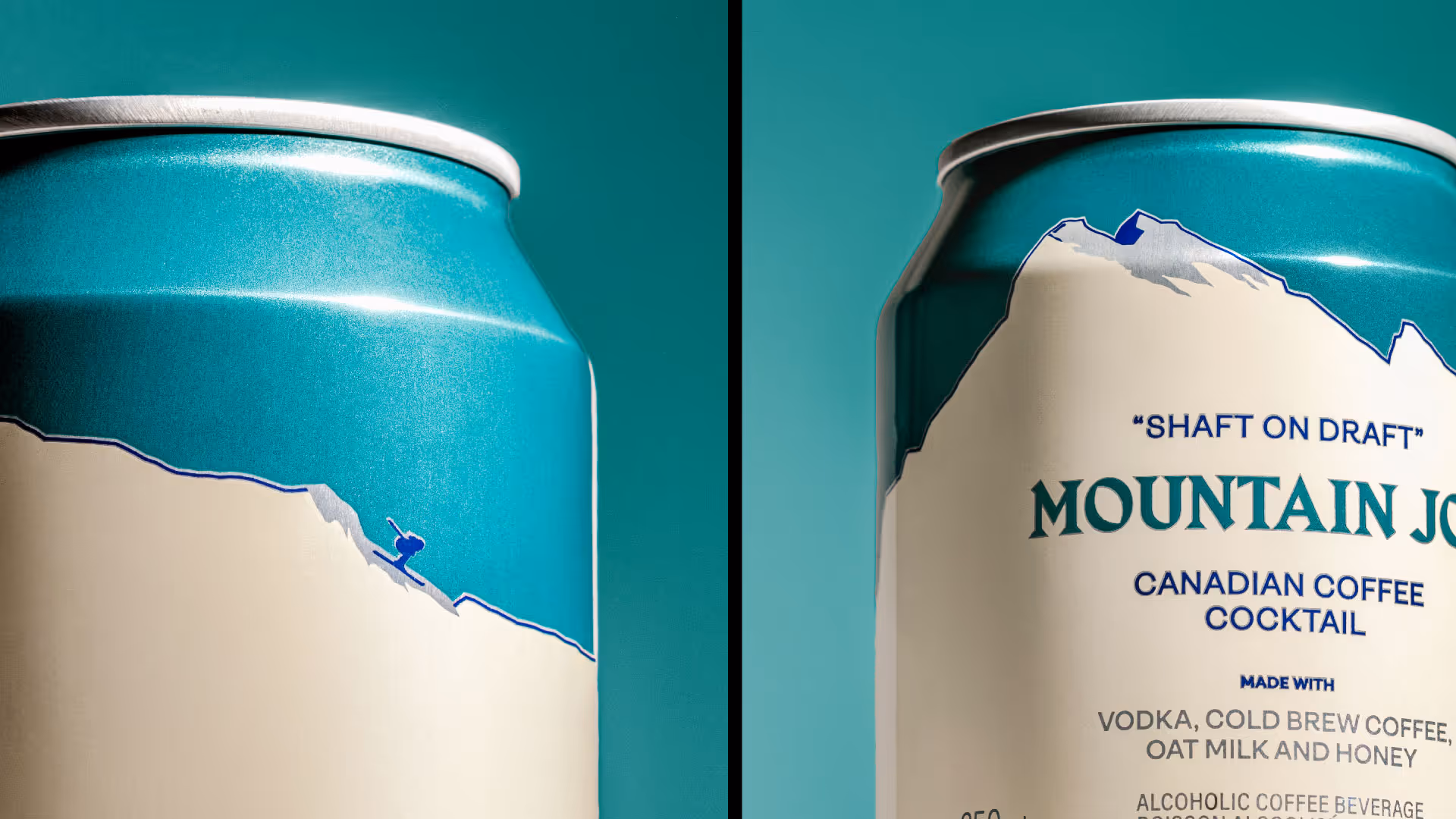 Mountain Joe cocktail can design with Parks Canada-inspired branding
