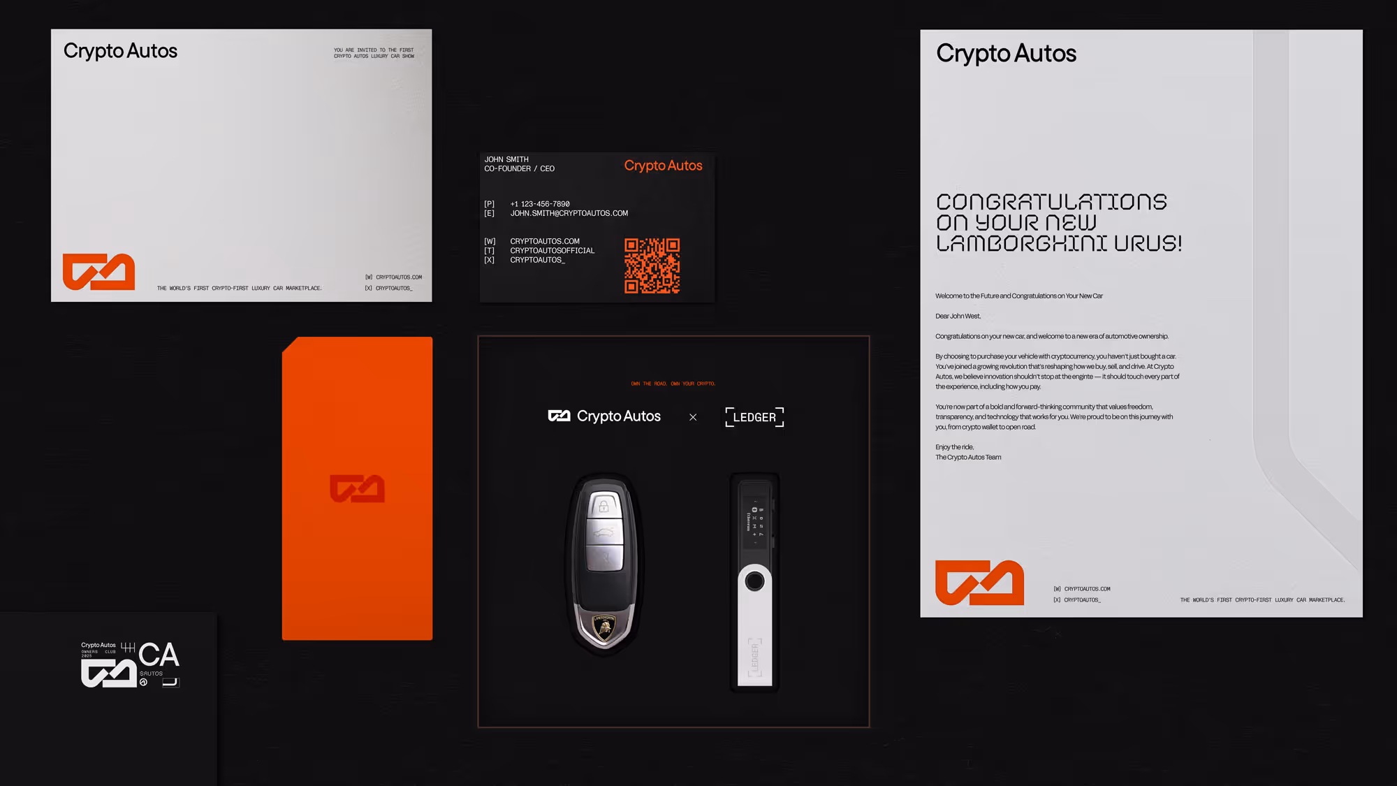 Crypto Autos visual system for digital car marketplace