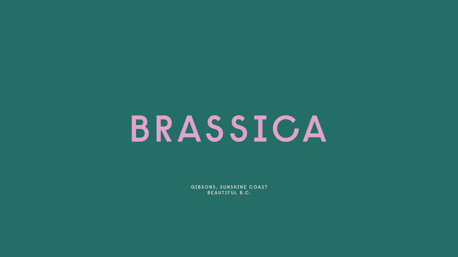 Brassica farm-to-table restaurant brand identity Gibsons BC
