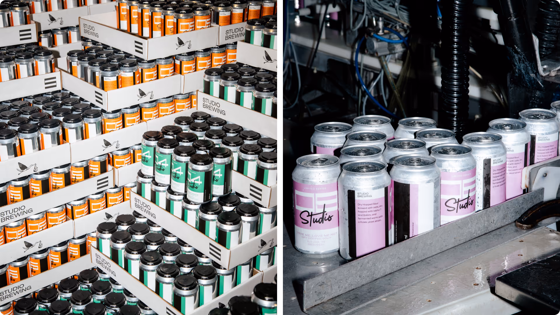 Studio Brewing packaging design and visual system