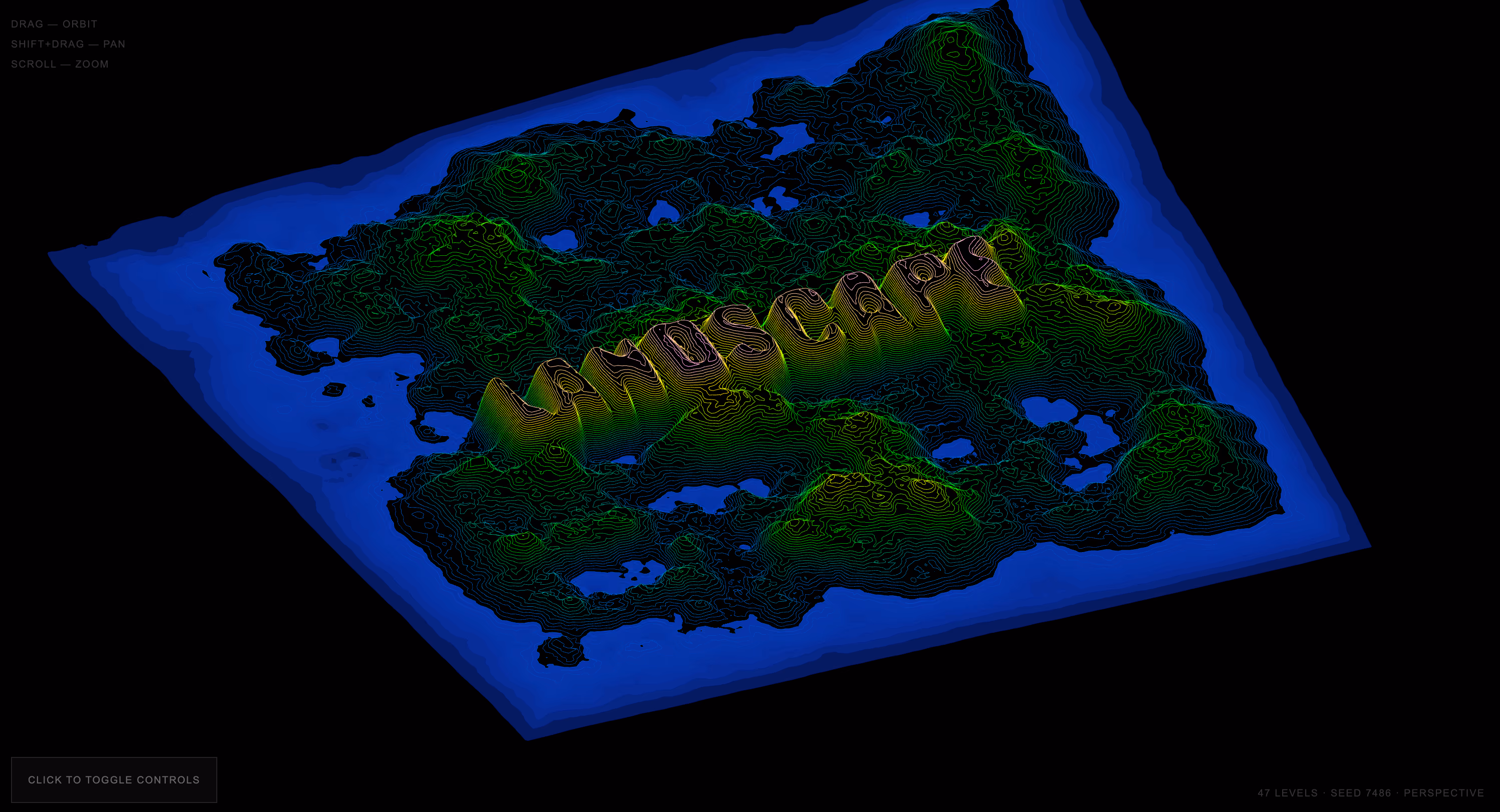 Topographic Typography tool output