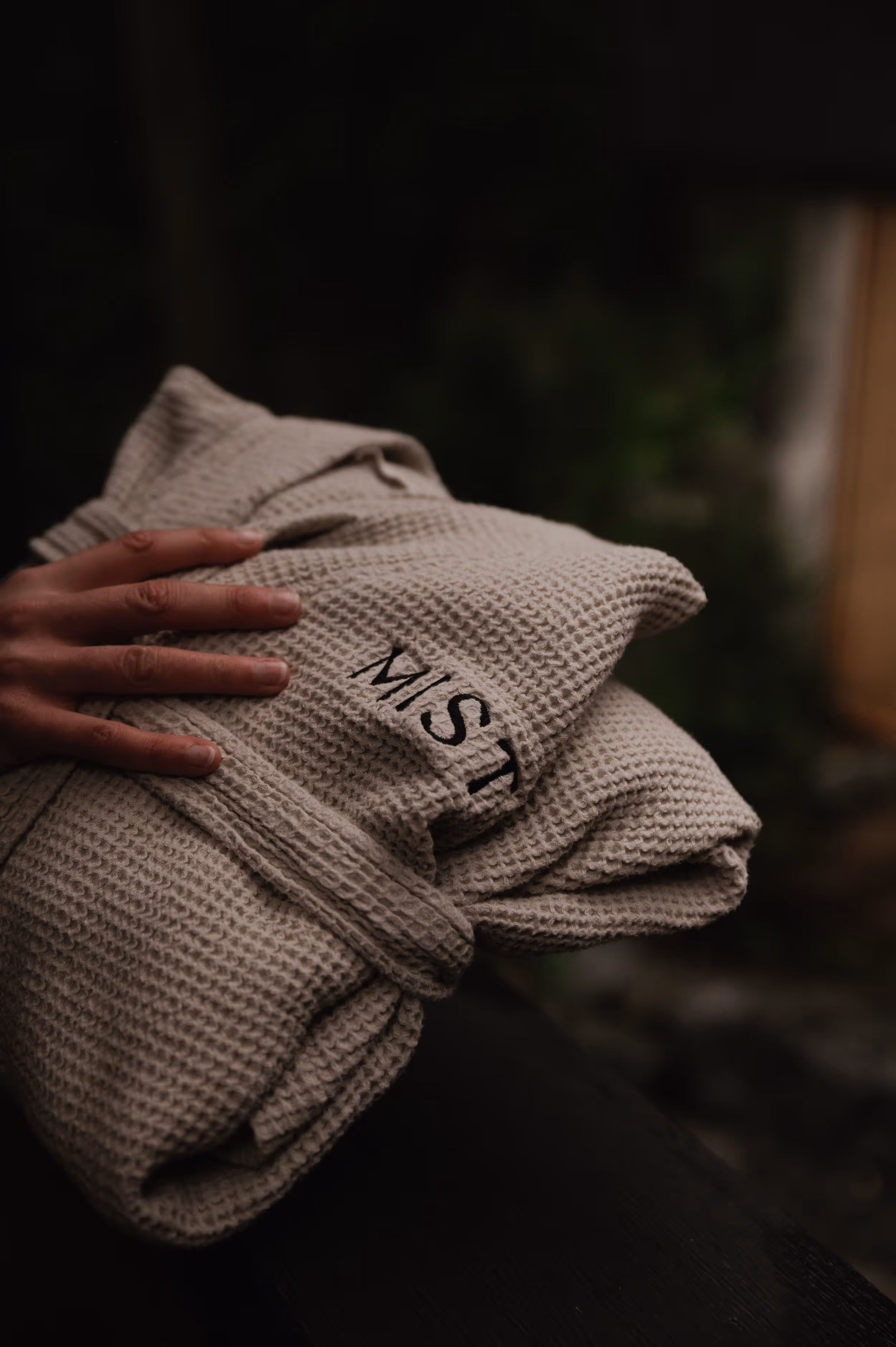 Mist Thermal Sanctuary brand identity - sauna and natural landscape on Bowen Island
