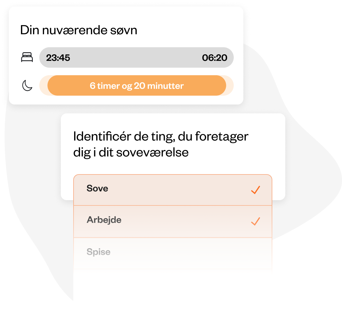 Hvil app sleep program screens
