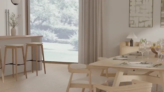 A kitchen rendered by Physicl Studio