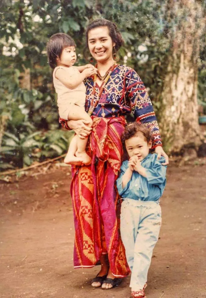 Cecille as a child with her mother and her brother Karl