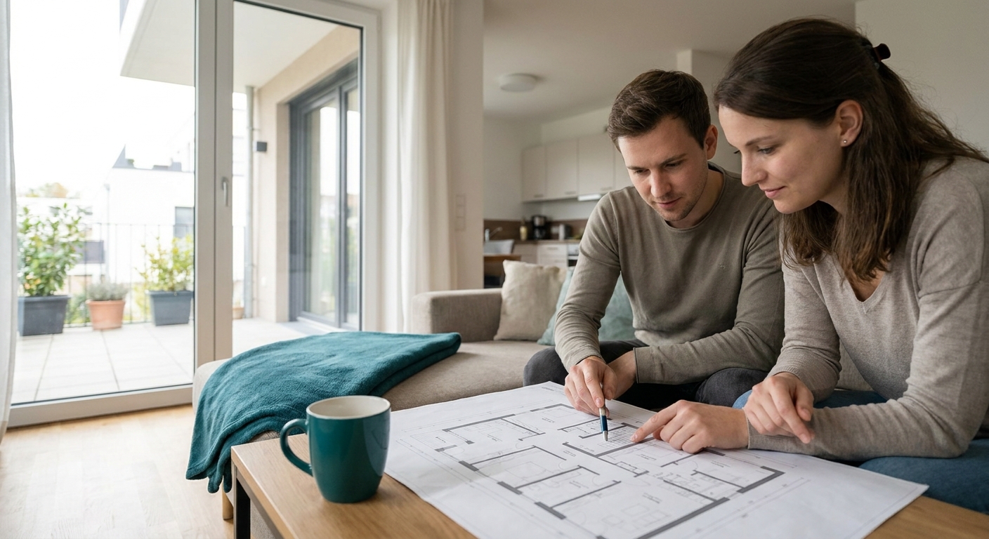 Eigentumswohnung pulheim neubau: Grundriss, Loggia und Terrasse: Worauf Erstkäufer achten
Prüfen Sie zuerst, wie sich die Wege in der Wohnung verteilen. Führt der Flur direkt in Wohn- und Schlafbereich, geht wenig Fläche