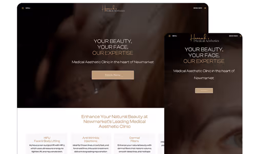Hannah's Medical Aesthetics website