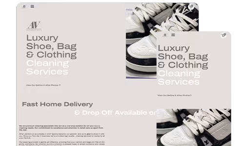 AV Cleans website