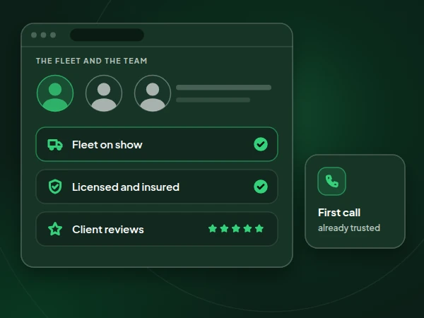 Illustration: the licence, the memberships and the fleet where the buyer looks first