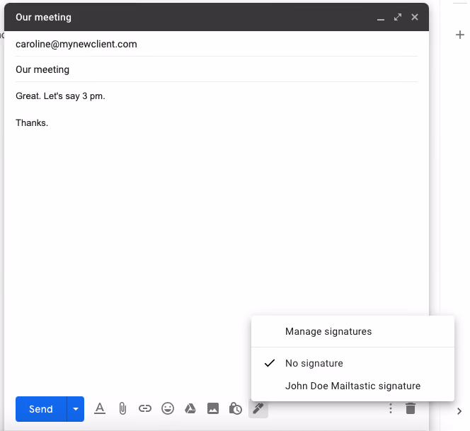 Gmail signature