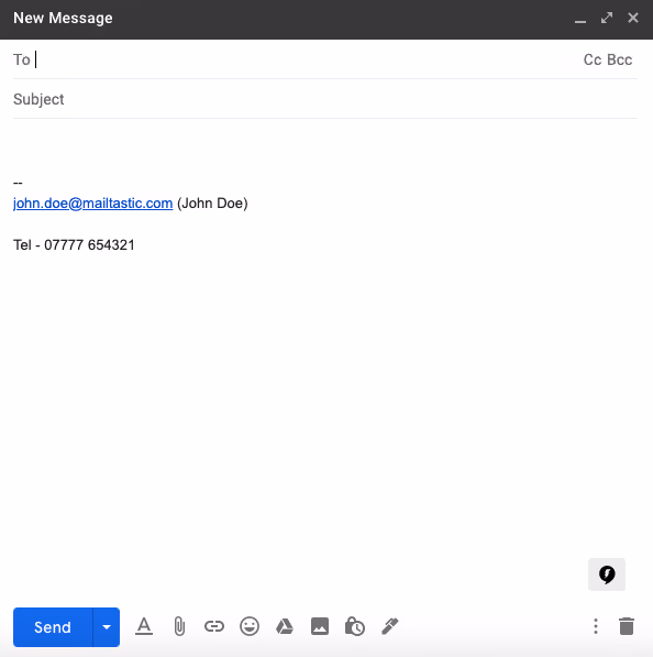 Gmail signature