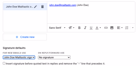 Gmail signature