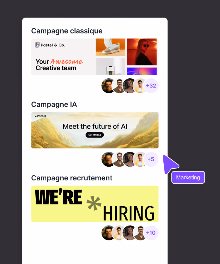 Interface Signitic de campagnes dans les signatures email