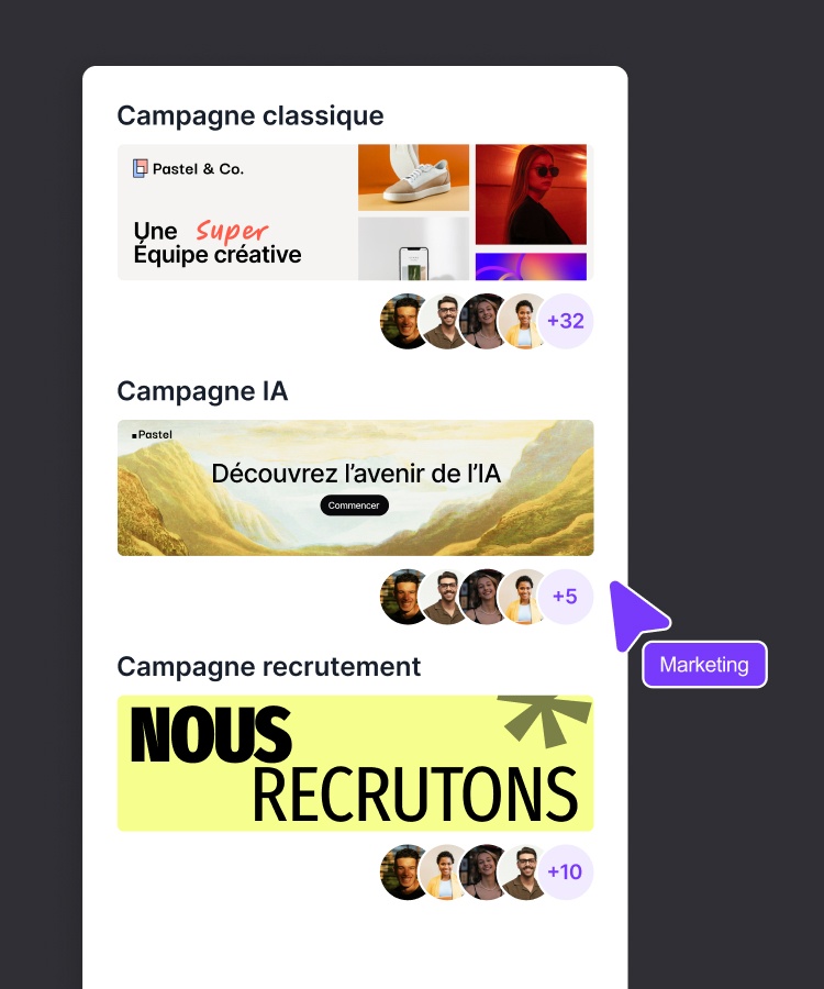 Interface Signitic de campagnes dans les signatures email