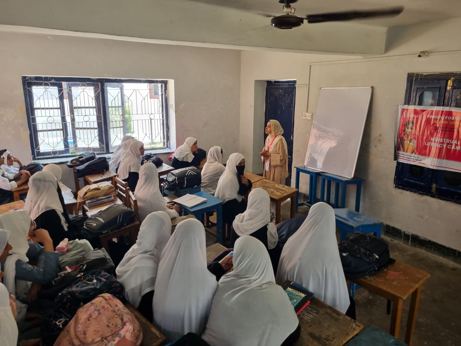 Taeid, with the support of Pinkishe Foundation’s backing, introduces menstrual health education in Kashmir, helping girls like Sakina overcome societal taboos.