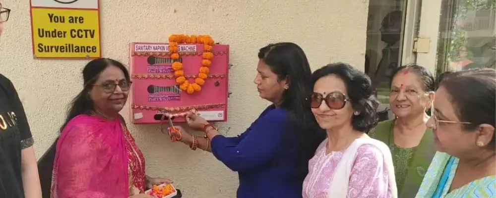 "Sanitary Pad Vending Machine Installed for Househelpers in Indirapuram Ghaziabad "