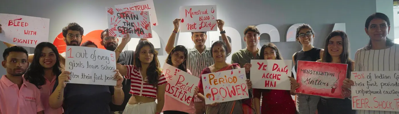 Period pain simulator at our menstrual health session at Cars24, Gurugram