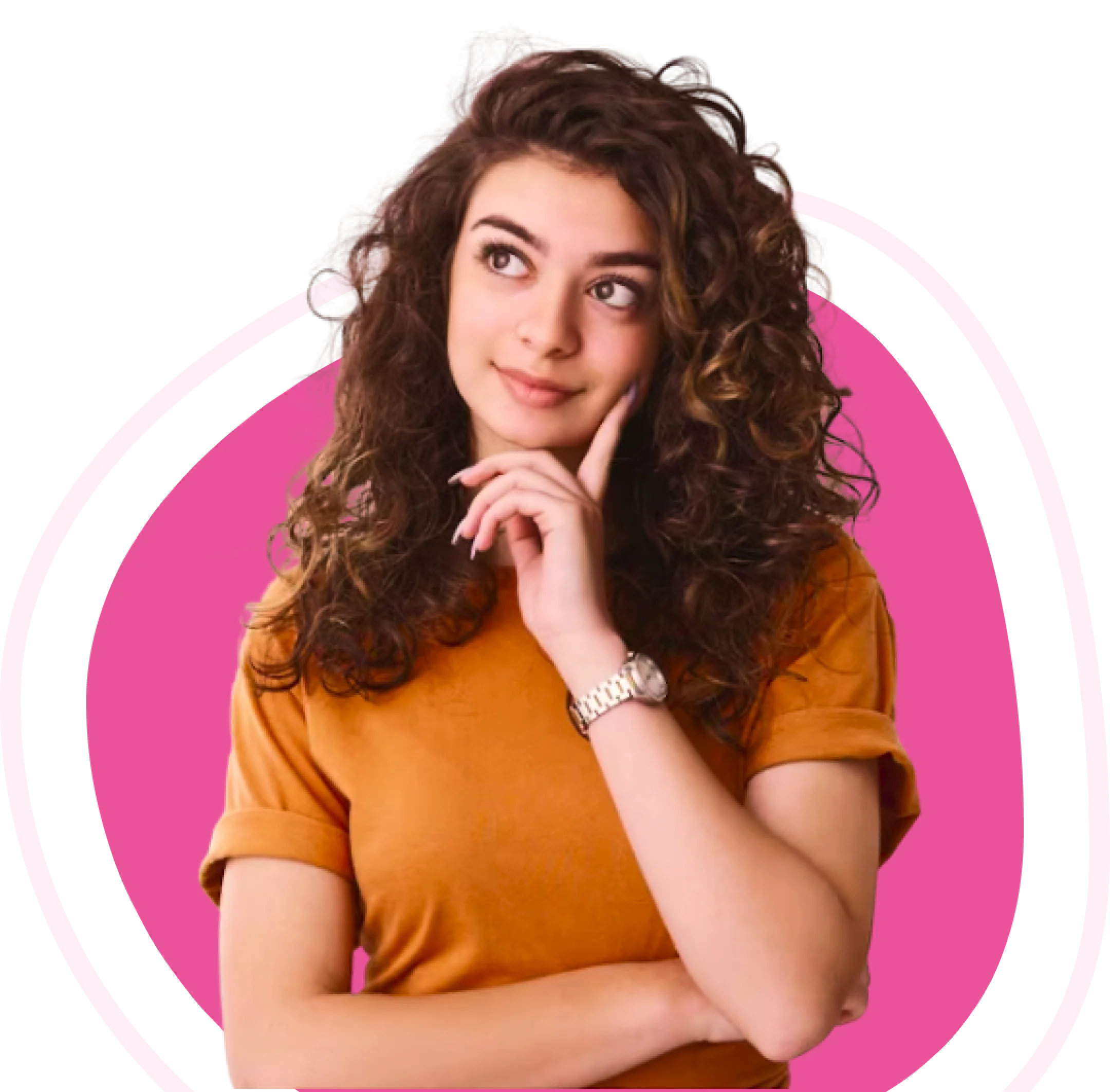 a young indian urban woman thinking