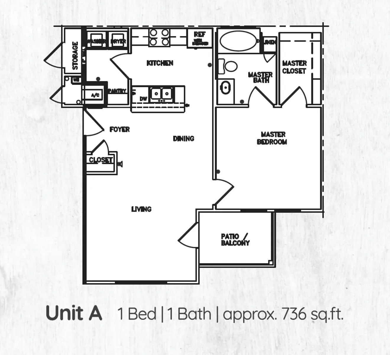 1 Bed 1 Bath