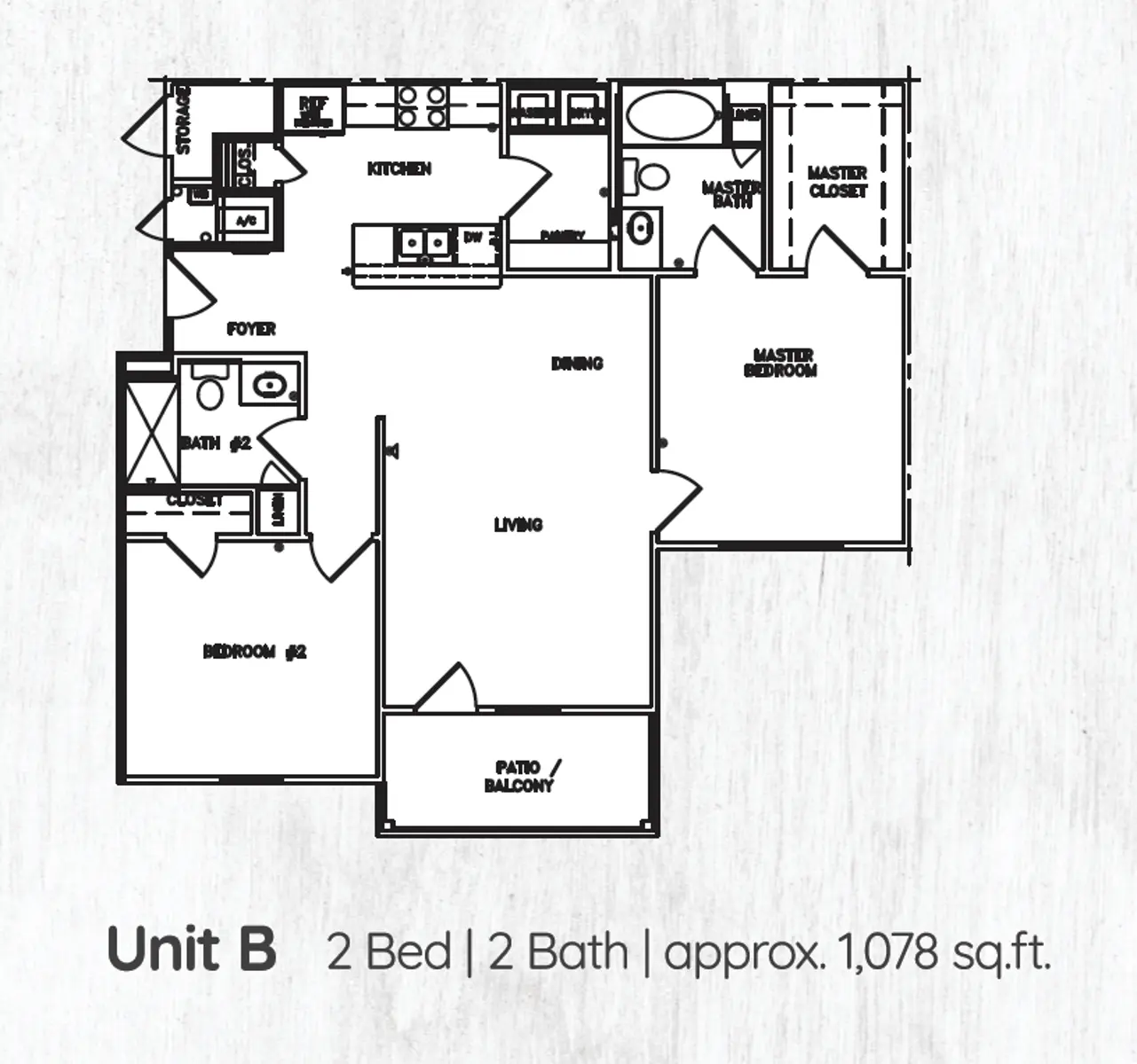 2 bed 2 bath