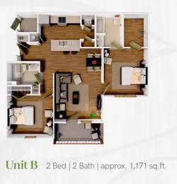 2 Bed 2 Bath