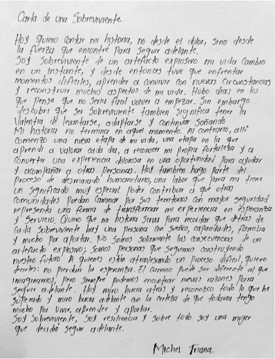 Carta de un sobreviviente - Michel Triana