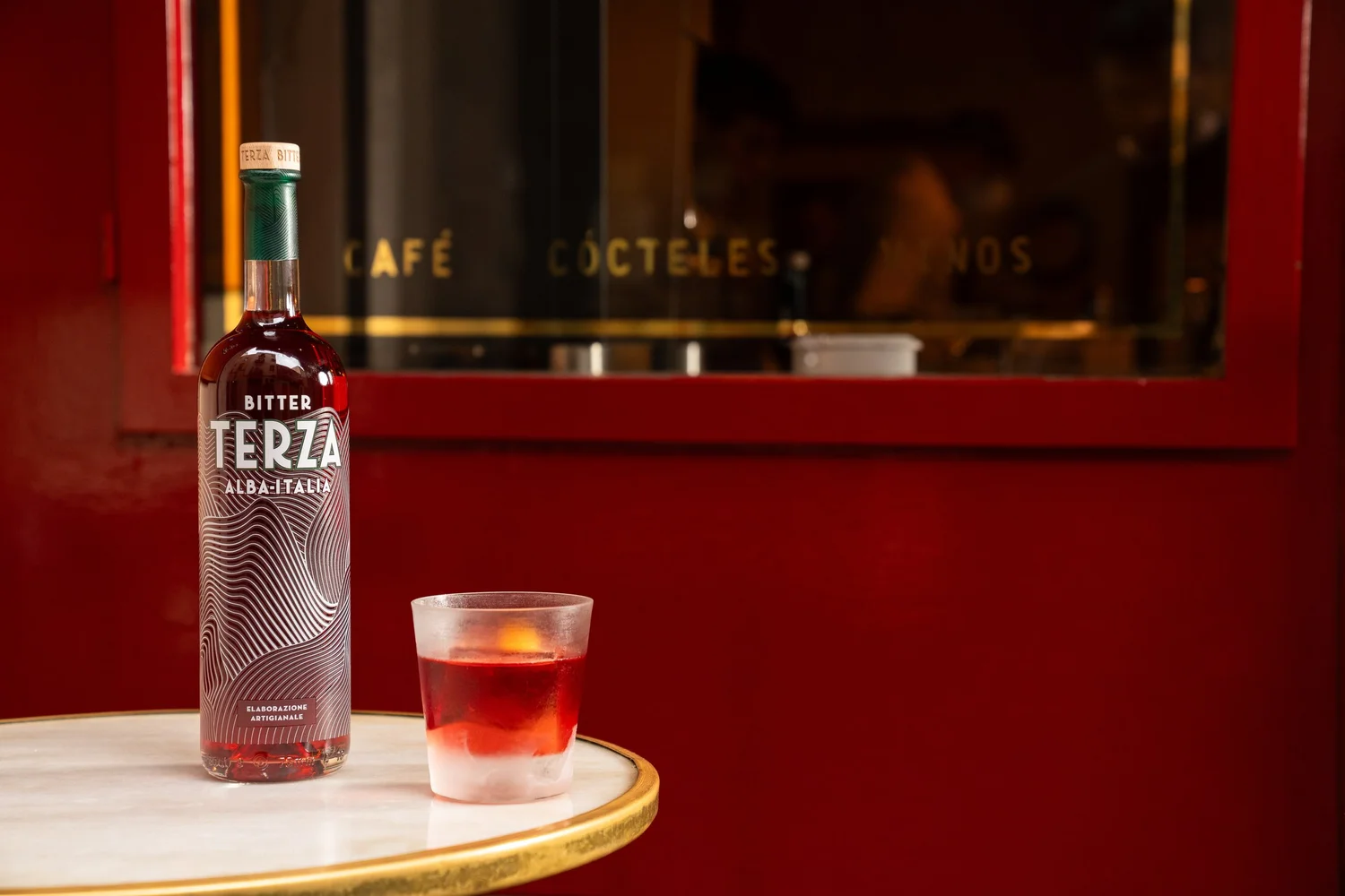 Negroni cocktail made with Bitter Terza