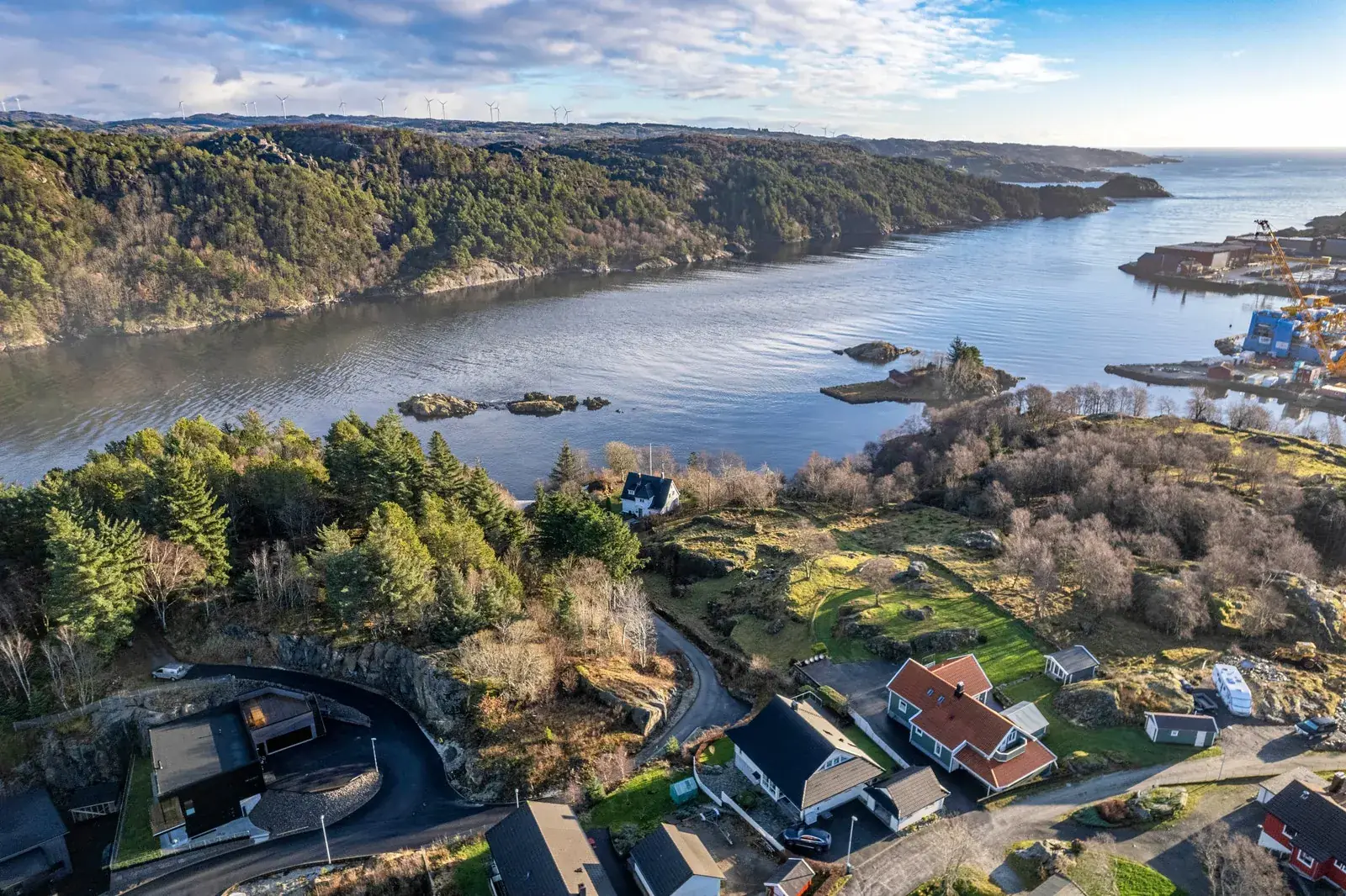 Panoramatomt på Hovland