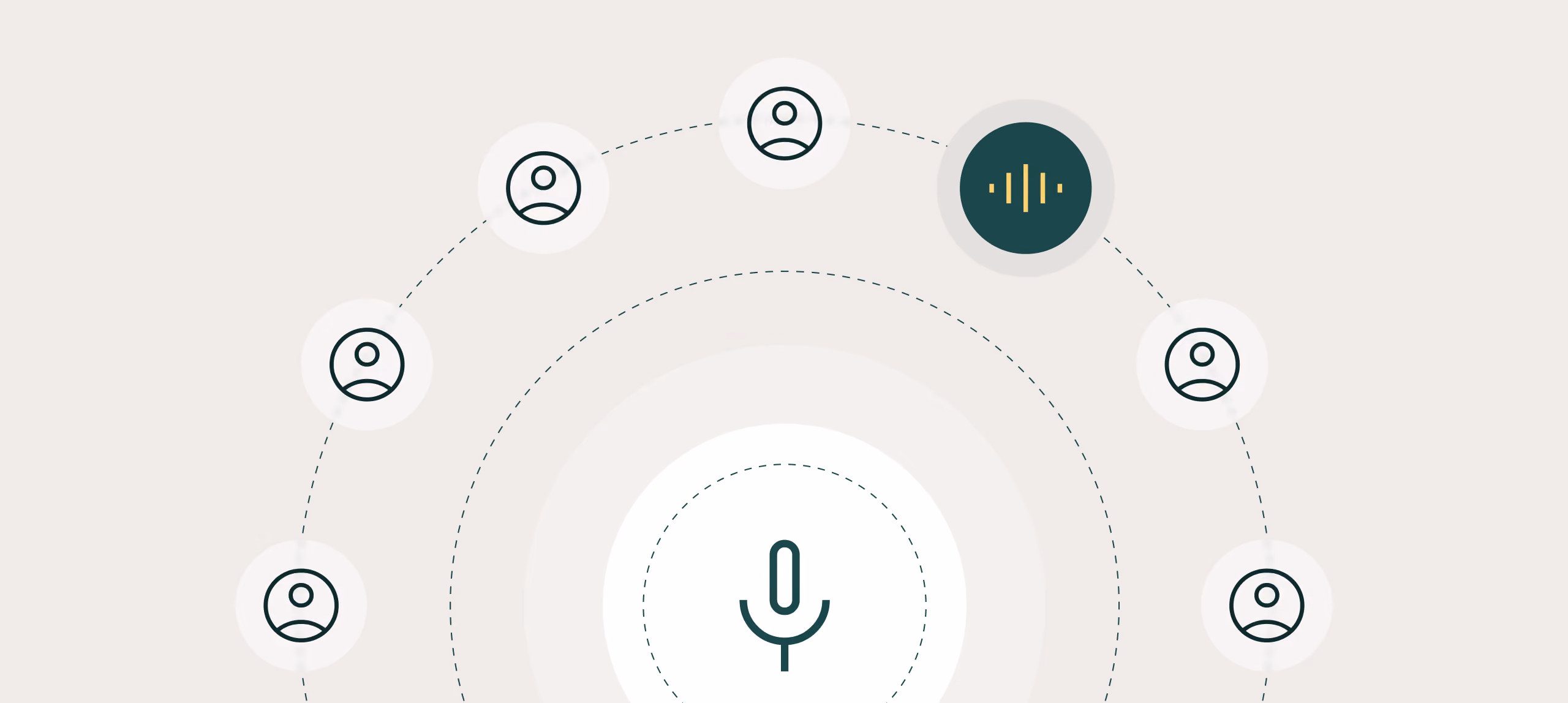 Illustration of audio being captured from a group therapy session