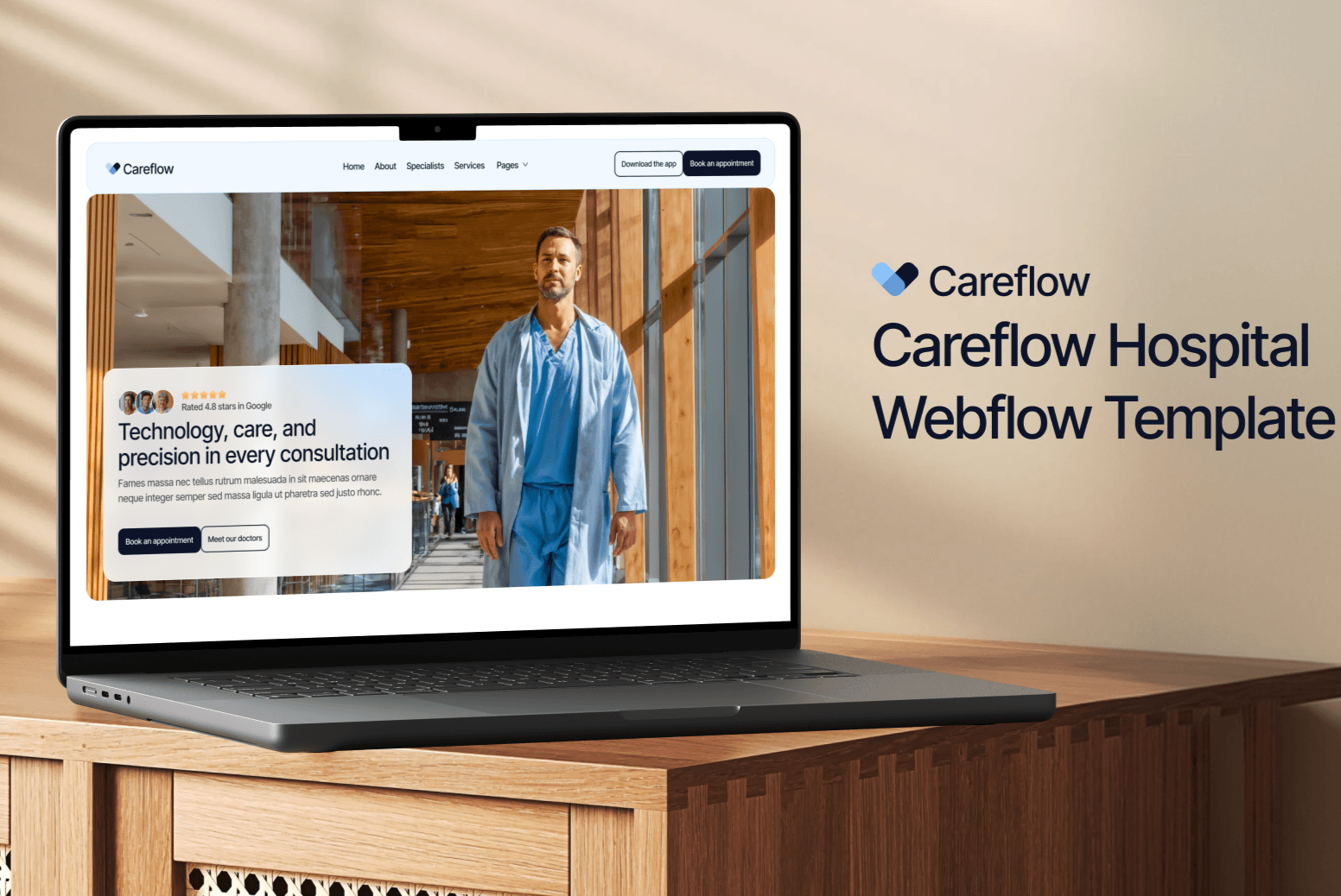Careflow - Medical Center Webflow Template | BRIX Templates thumbnail
