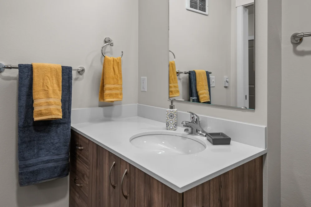 Bathroom with decor