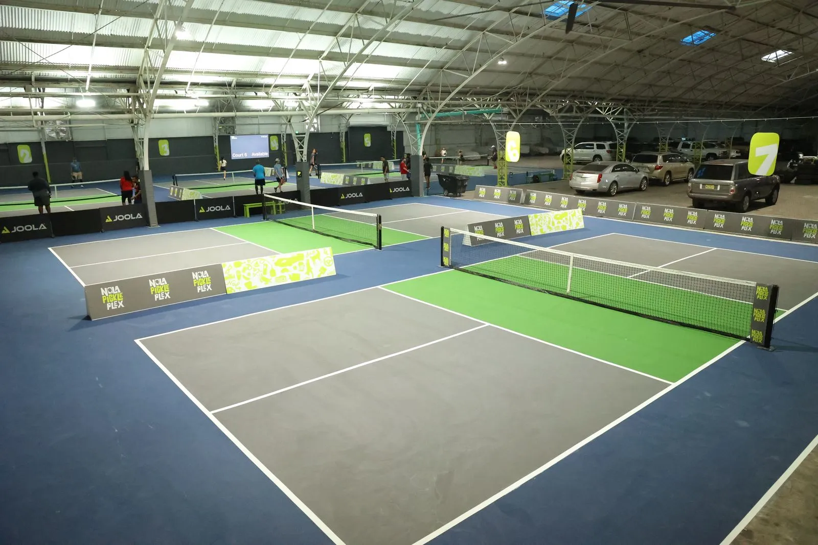 Indoor pickleball courts available to rent at NOLA PicklePlex in New Orleans